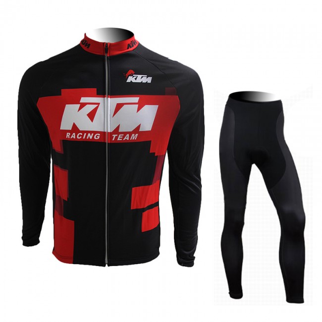 2015 KTM Fietskleding Fietsshirt lange mouw+Lange fietsbroeken 2186