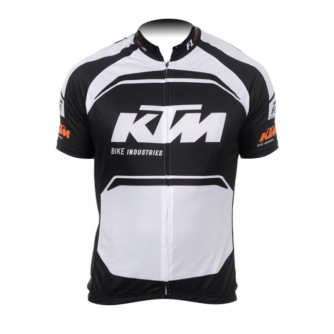 2015 KTM Proteam zwart wit Fietsshirt Korte Mouwen 2168