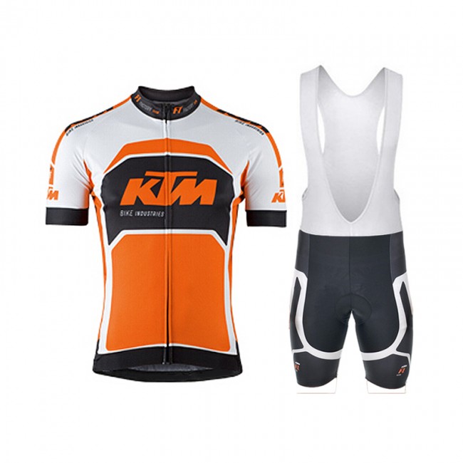 2015 KTM Proteam Fietskleding Set Fietsshirt Korte Mouwen+Fietsbroek Bib Korte 2162