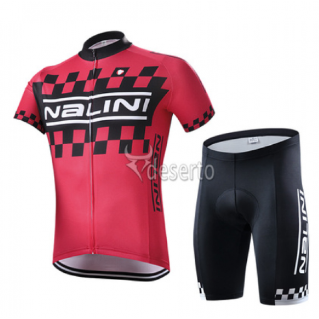 2015 Nalini Racing-Drapeau rood Fietsshirt Korte Mouwen+Fietsbroek 2022