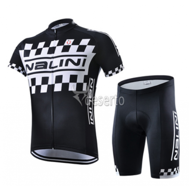2015 Nalini Racing-Drapeau zwart Fietsshirt Korte Mouwen+Fietsbroek 2023