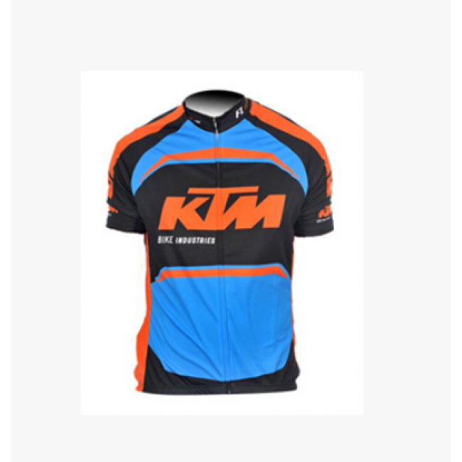 KTM 2015 Proteam blauw zwart Fietsshirt Korte Mouwen 2172