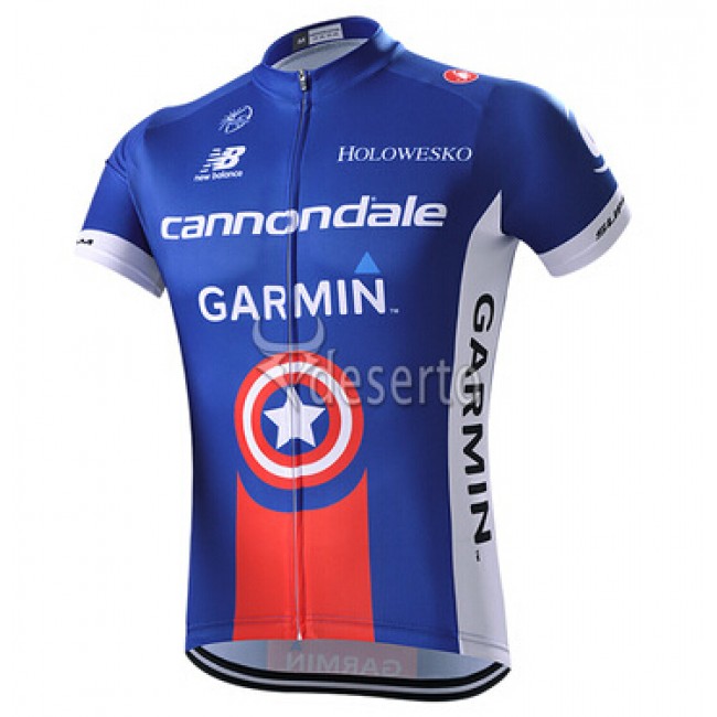 2015 Garmin Cannondale Fietsshirt Korte Mouwen blauw 1596