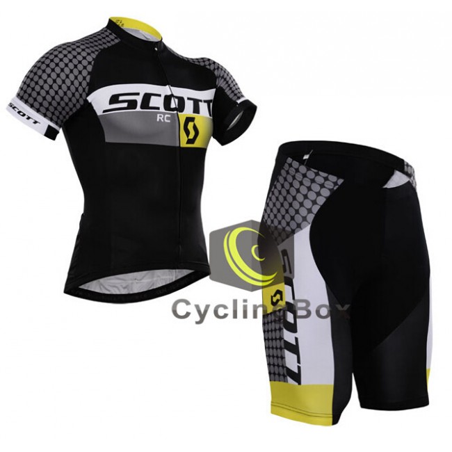 2015 Scott RC Fietskleding Set Fietsshirt Korte Mouwen+Fietsbroek Korte 2247