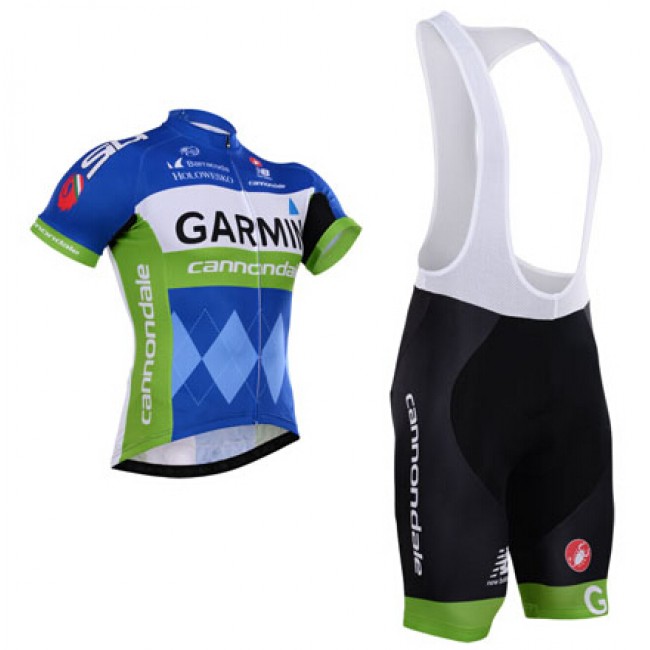 2015 Garmin Cannondale Fietskleding Set Fietsshirt Korte Mouwen+Fietsbroek Bib Korte 1591