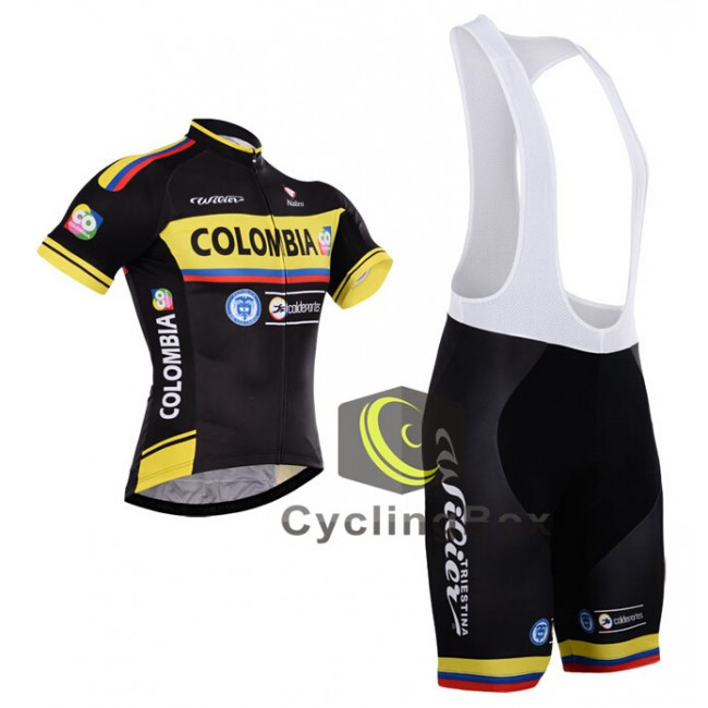 2015 Colombia Fietskleding Set Fietsshirt Korte Mouwen+Fietsbroek Bib Korte 2339