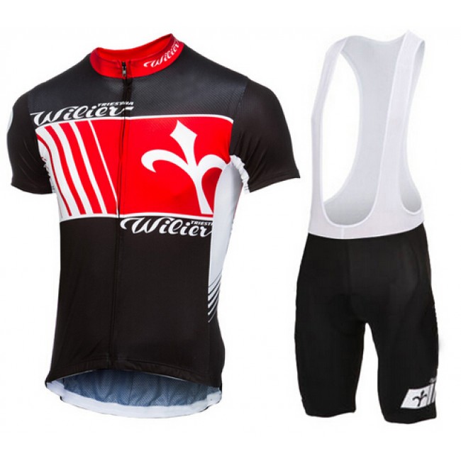 WILIER 2015 zwart rouge Fietskleding Fietsshirt Korte+Korte Fietsbroeken Bib 2297