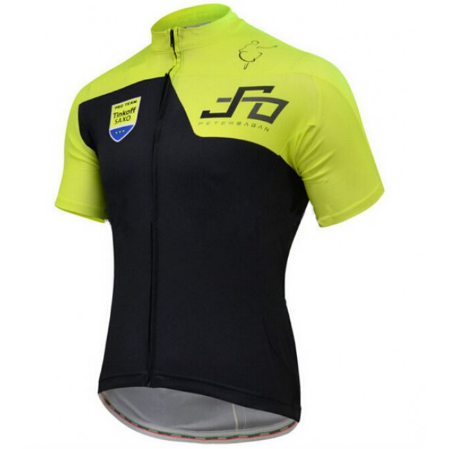 2015 Tinkoff Saxo Fietsshirt Korte Mouw Geel 2467