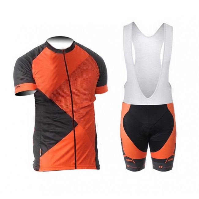 2015 KTM orange zwart Fietskleding Fietsshirt Korte+Korte Fietsbroeken Bib 2181