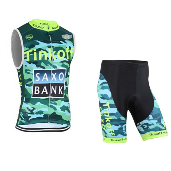 2015 Tinkoff Saxo Bank Camouflage Fietsshirt Zonder Mouwen+Korte Fietsbroeken 2473
