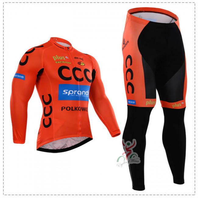 2015 CCC Fietskleding Fietsshirt lange mouw+Lange fietsbroeken 2604