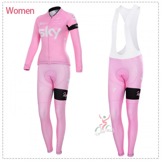 2015 Dames Sky Fietskleding Fietsshirt lange mouw+Lange fietsbroeken 3650
