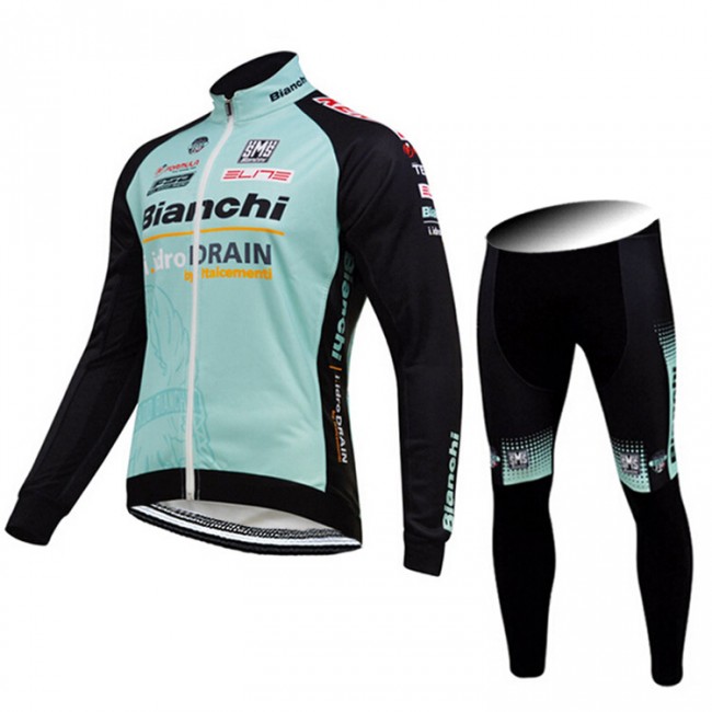 2015 BIANCHI IDRO DRAIN Fietskleding Fietsshirt lange mouw+Lange fietsbroeken 2325