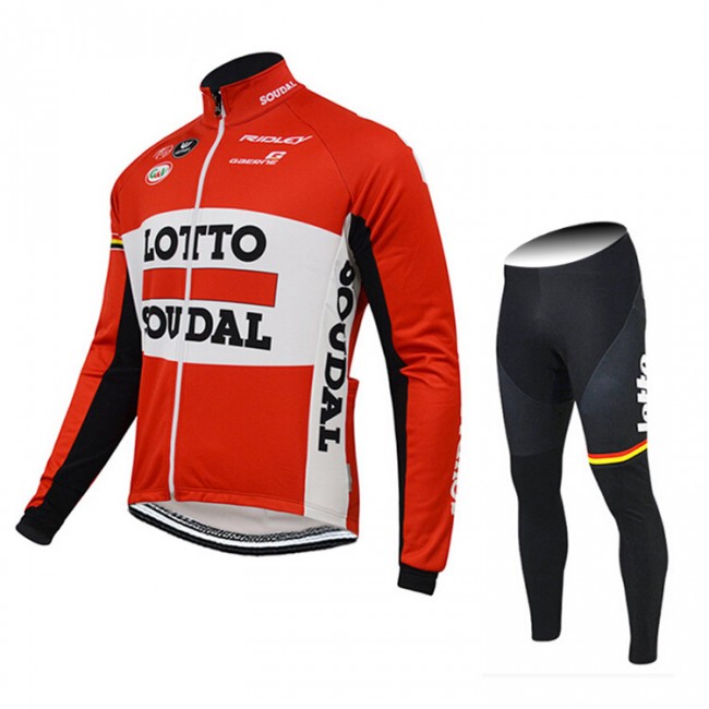 2015 Lotto Soudal Fietskleding Fietsshirt lange mouw+Lange fietsbroeken 1853