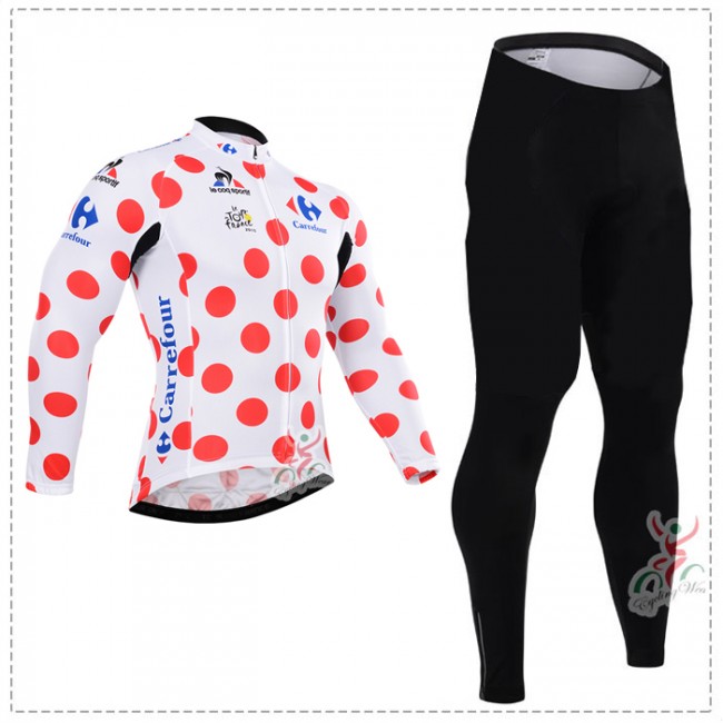 2015 Tour de France Fietskleding Fietsshirt lange mouw+Lange fietsbroeken 2094