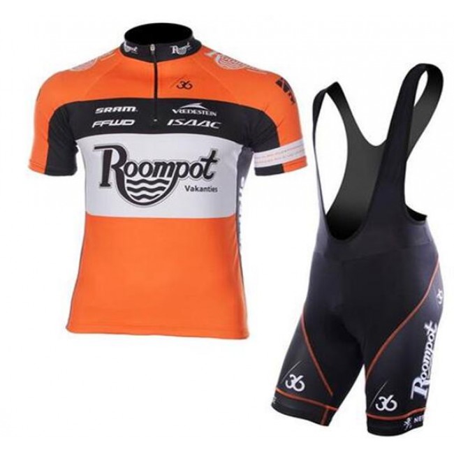 2015 team orange roompot regen Fietskleding Fietsshirt Korte+Korte fietsbroeken Bib 2644