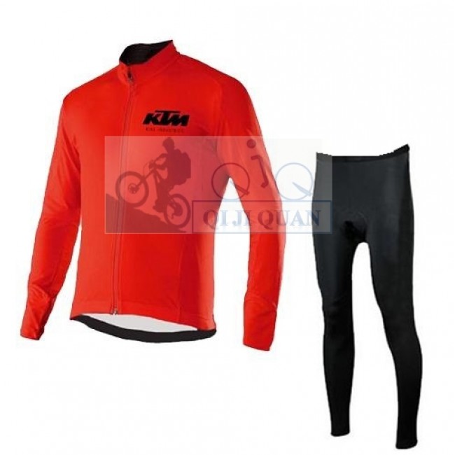 2016 KTM Fietskleding Fietsshirt lange mouw+Lange fietsbroeken 03 20160044