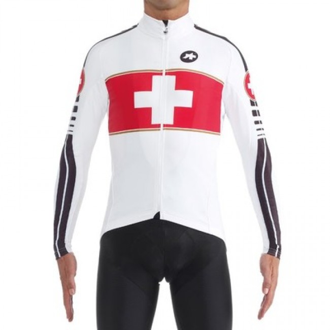 2016 Assos wit Fietsshirt lange mouw 2016036127