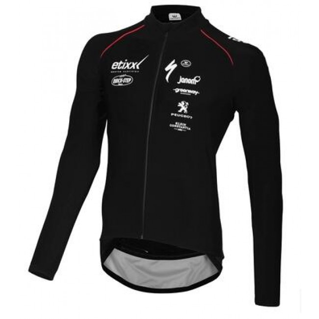 2016 Quick Step zwart Fietsshirt lange mouw 2016036590