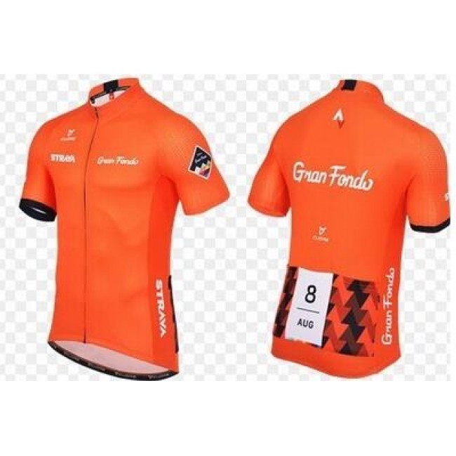 2016 Strava Fietsshirt Korte Mouw orange 2016036667