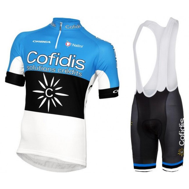 2016 Cofidis Champion d-Estonie blauw Fietskleding Fietsshirt Korte+Korte Fietsbroeken Bib 2016036526