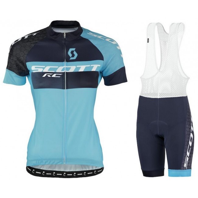 2016 Scott RC Pro Tec rayon de miel zwart blauw vrouwen Fietskleding Fietsshirt Korte+Korte Fietsbroeken Bib 2016036649