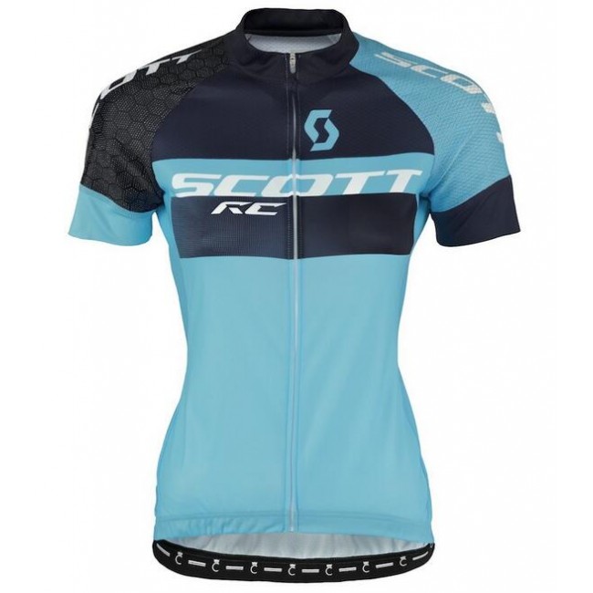 2016 Scott RC Pro Tec rayon de miel zwart blauw vrouwen Fietsshirt Korte Mouw 2016036647