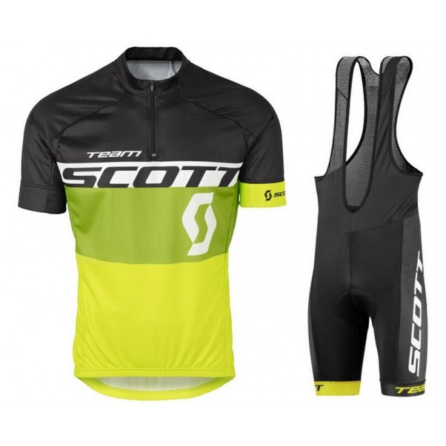 2016 Scott zwart groen geel Fietskleding Fietsshirt Korte+Korte Fietsbroeken Bib 2016036635