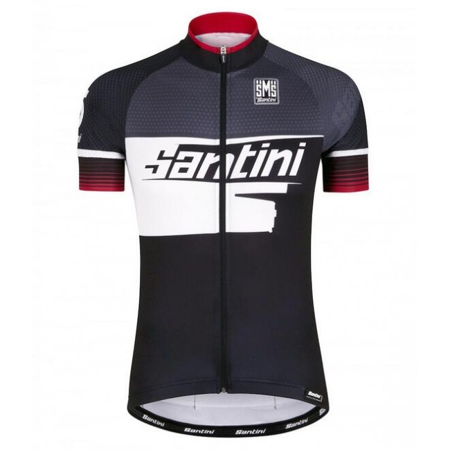 2016 Santini Atom 20 zwart wit rood Fietsshirt Korte Mouw 2016036604