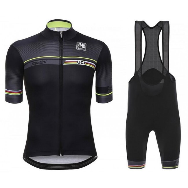 2016 Santini UCI zwart Fietskleding Fietsshirt Korte+Korte Fietsbroeken Bib 2016036625
