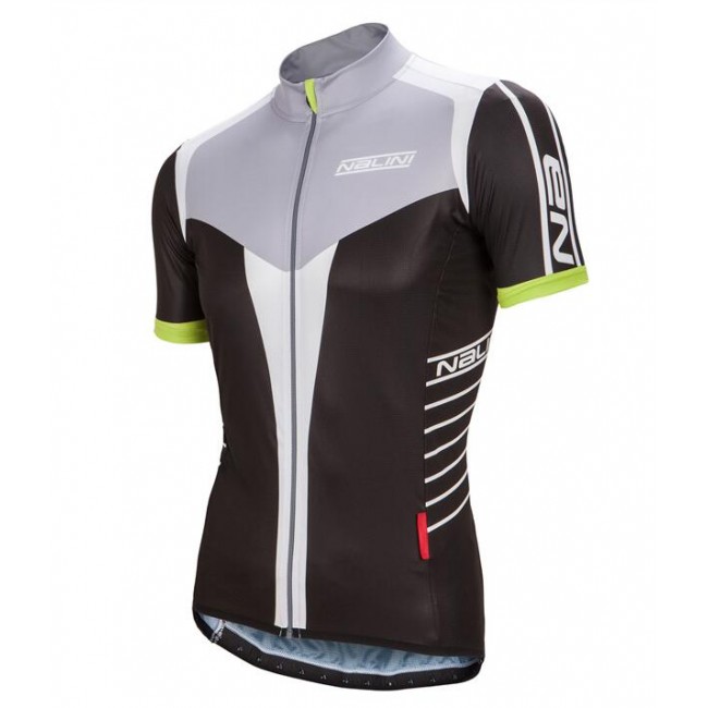 NALINI PRO gris zwart Fietsshirt Korte Mouw 20160968