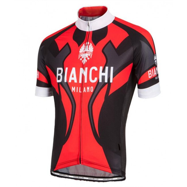 Bianchi Milano Ocreza Fietsshirt Korte Mouw zwart rood 20160896