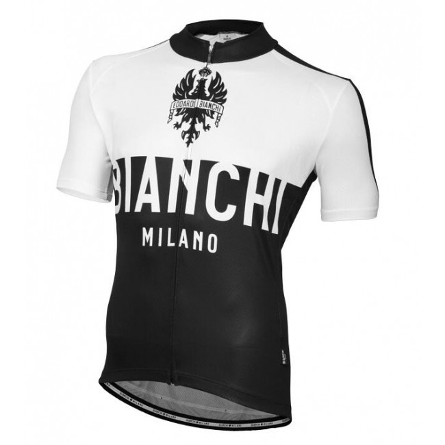 Bianchi Milano Nalon Fietsshirt Korte Mouw zwart wit 20160899