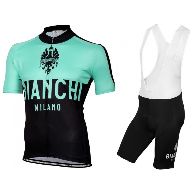 Bianchi Milano Nalon Fietskleding Fietsshirt Korte+Korte Fietsbroeken Bib zwart celeste 20160903