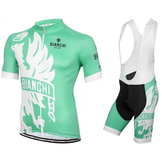 Bianchi Milano Cinca Fietskleding Fietsshirt Korte+Korte Fietsbroeken Bib wit celeste 20160915