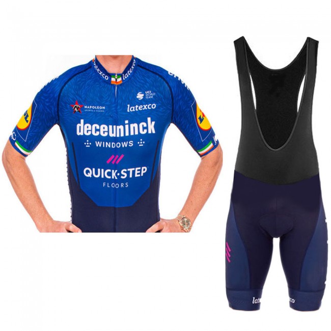 Deceuninck quick step Irish 2021 Fietskleding Fietsshirt Korte Mouw+Korte Fietsbroeken Bib 2021158