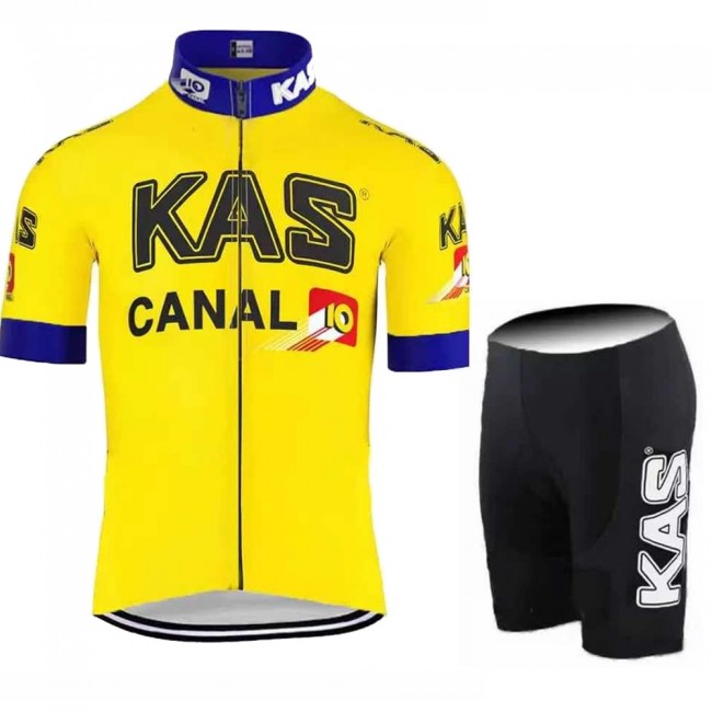 KAS Pro 2021 Team Fietskleding Fietsshirt Korte Mouw+Korte Fietsbroeken Bib 20210488