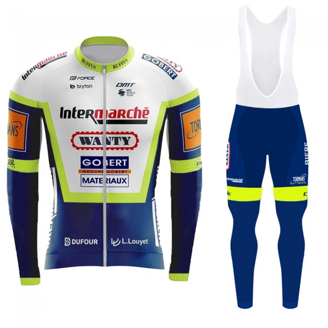 Wanty Pro Team 2021 Fietskleding Fietsshirt Lange Mouw+Lange Fietsbroek Bib 20210473