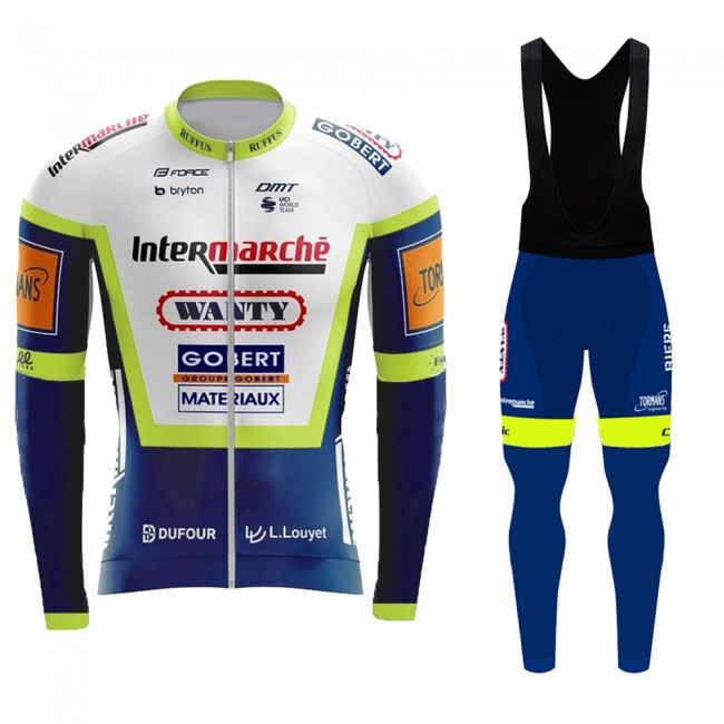 Wanty Pro Team 2021 Fietskleding Fietsshirt Lange Mouw+Lange Fietsbroek Bib 20210474