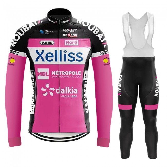 Xelliss Pro Team 2021 Fietskleding Fietsshirt Lange Mouw+Lange Fietsbroek Bib 20210406