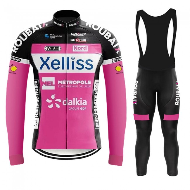 Xelliss Pro Team 2021 Fietskleding Fietsshirt Lange Mouw+Lange Fietsbroek Bib 20210408