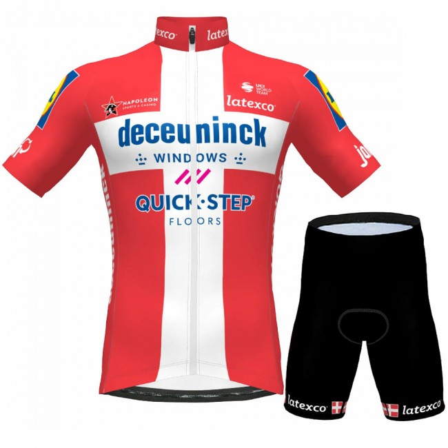 CHAMPION DANMARK Pro Team 2021 Fietskleding Fietsshirt Korte Mouw+Korte Fietsbroeken Bib 20210552