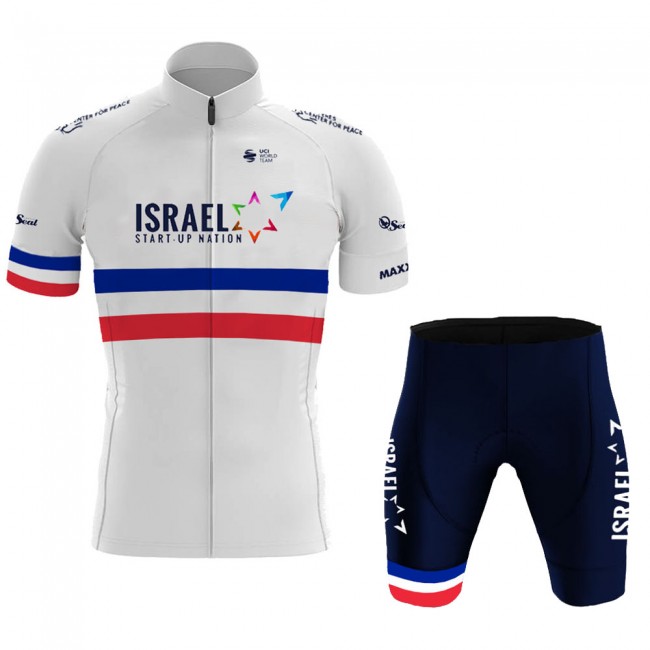 Israel Start Up france Pro Team 2021 Fietskleding Fietsshirt Korte Mouw+Korte Fietsbroeken Bib 20210581