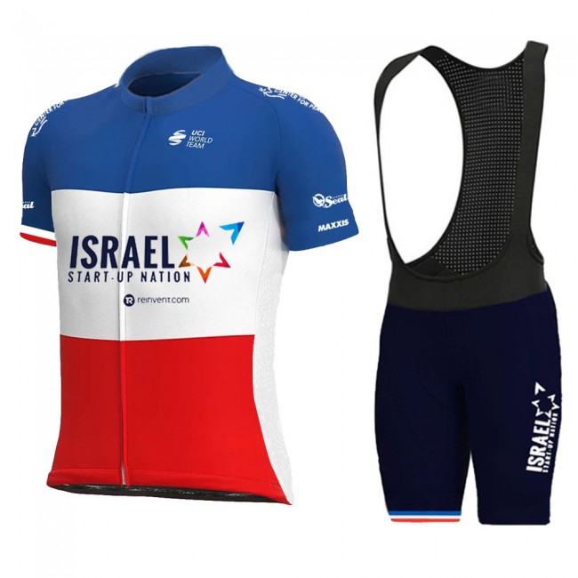 Israel Start Up nation France Pro Team 2021 Fietskleding Fietsshirt Korte Mouw+Korte Fietsbroeken Bib 20210589