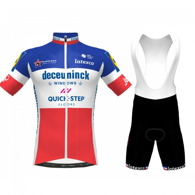 france champion Pro Team 2021 Fietskleding Fietsshirt Korte Mouw+Korte Fietsbroeken Bib 20210575