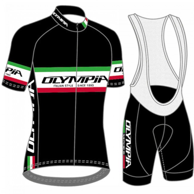 italy olipic Pro Team 2021 Fietskleding Fietsshirt Korte Mouw+Korte Fietsbroeken Bib 20210592