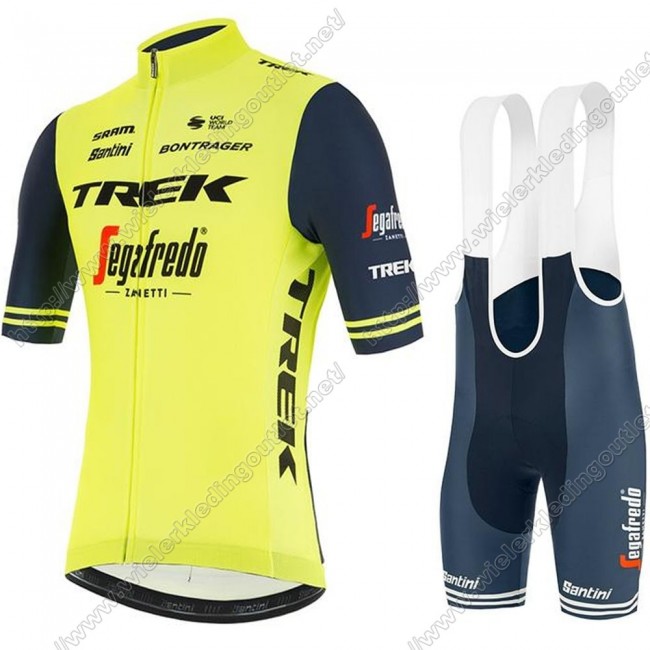 Trek Segafredo 2021 Wielerkleding Fietsshirt Korte Mouw+Korte Fietsbroeken 44