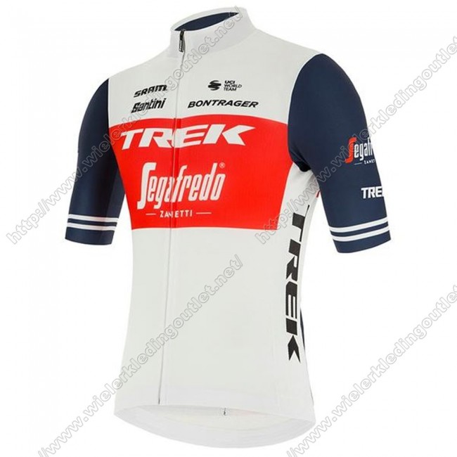 Trek Segafredo 2021 Wielerkleding Fietsshirt Korte Mouw wit 45