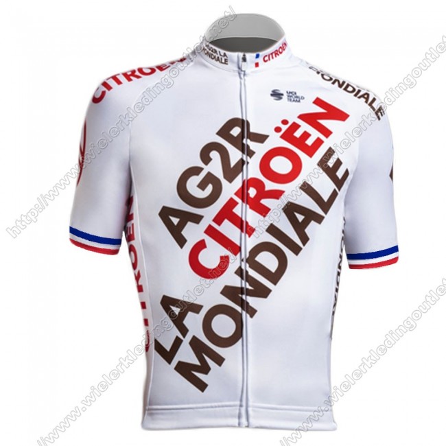 Ag2r Mondiale Citroen 2021 France Team Wielerkleding Fietsshirt Korte Mouw+Korte Fietsbroeken 61