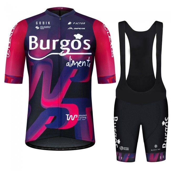 Burgos Alimenta 2021 Team Fietskleding Fietsshirt Korte Mouw+Korte Fietsbroeken Bib 2021052932